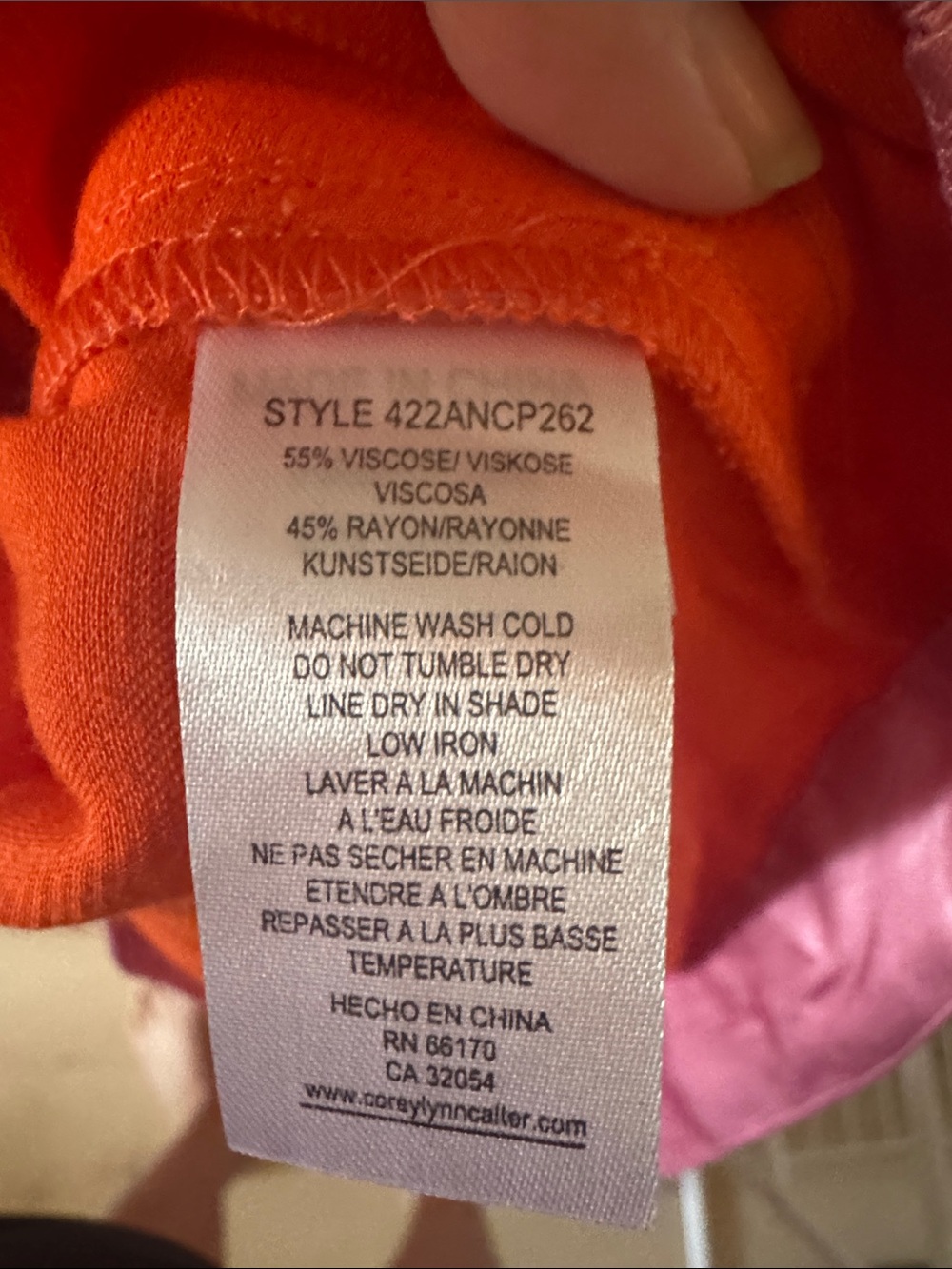 Anthropologie The Corey Lynn Carter Sam pants orange & pink worn to 1 event - Picture 9 of 9